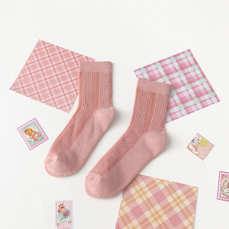 Sweet Lady Towel Bottom Mid-calf Socks Limorista