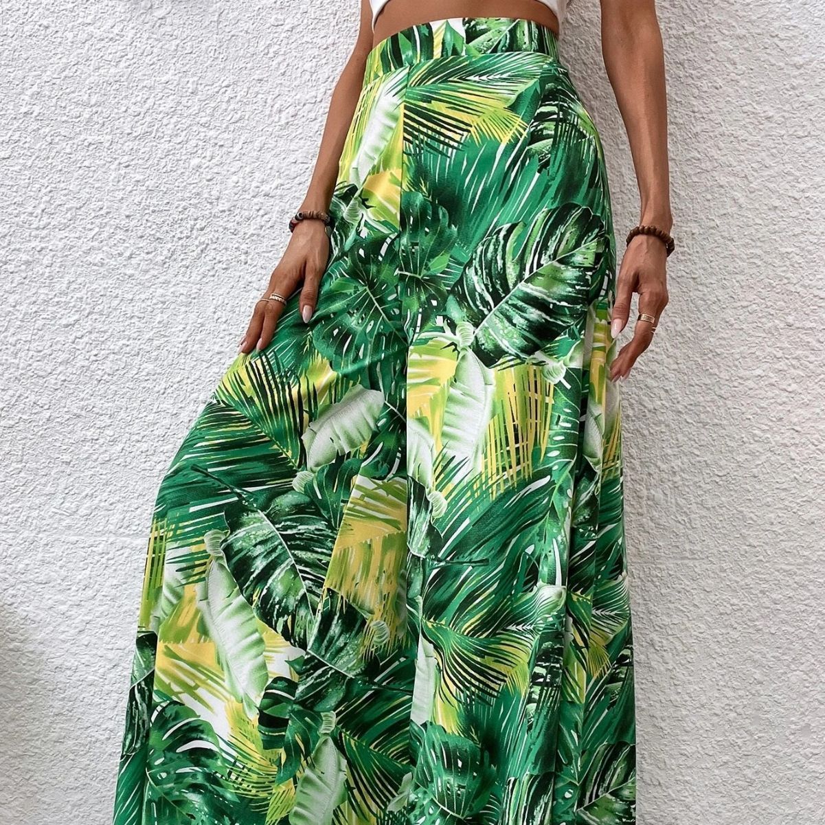 Fashionable Chiffon Floral Wide-leg Pants For Women Limorista