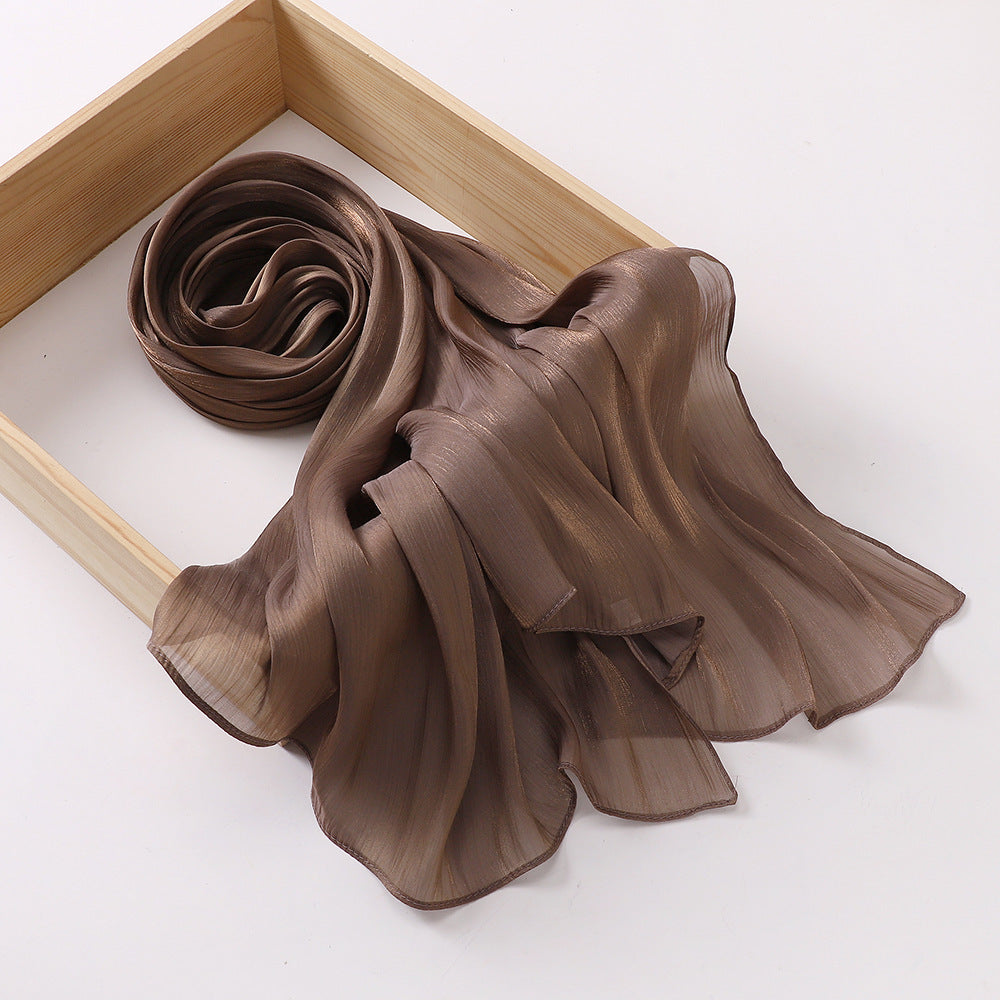 Breathable Cool Island Satin Smooth Silk Toe Scarf Limorista