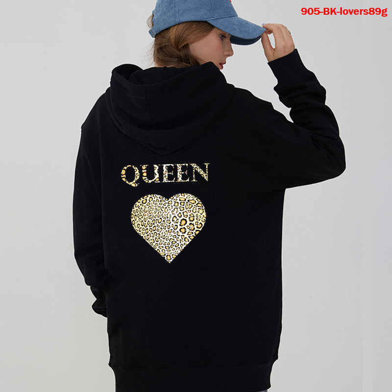 Women Hoodies King Queen Printed Sweatshirt Lovers Limorista