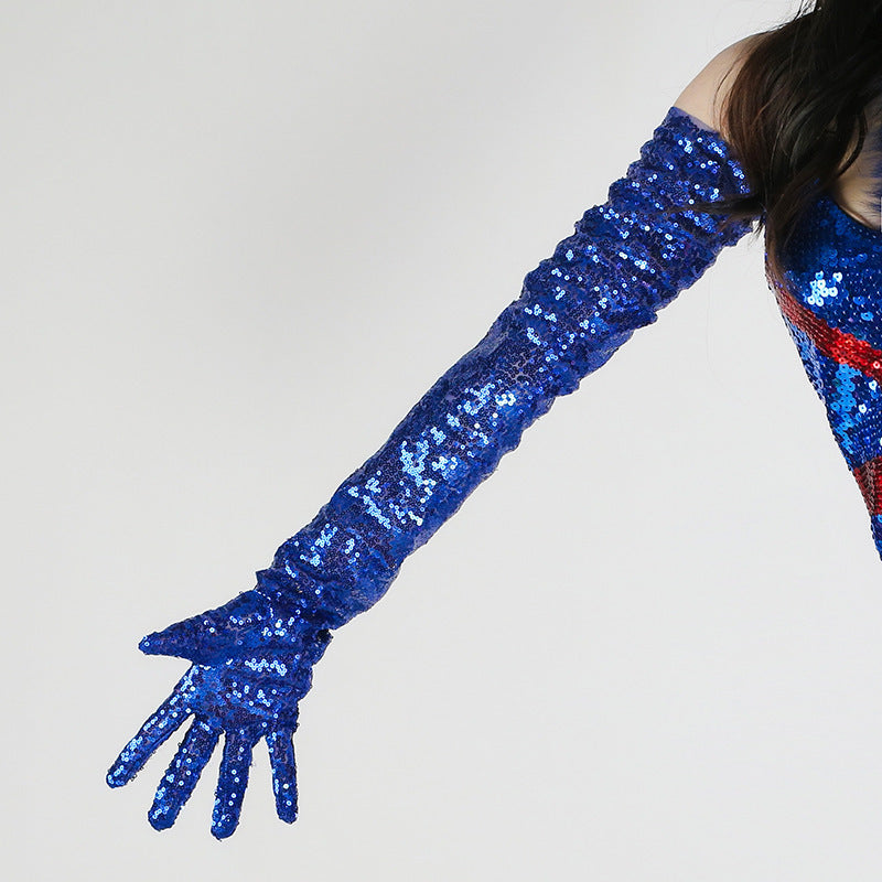 Sequined Sleeve Cover Lace Mesh Specialty Limorista