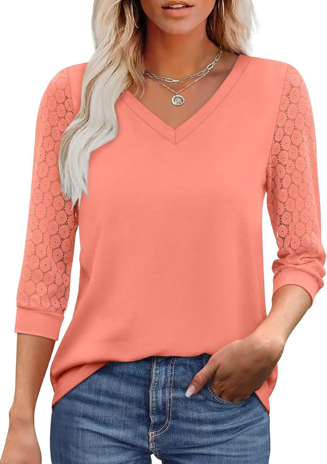 Hollow-out Lace Tops Casual Loose Limorista