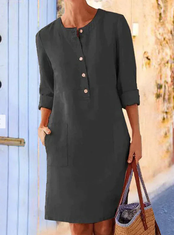 Women Clothing Dress Streetwear Ethnic Style Long Sleeve Dress Limorista