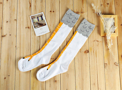 Spring And Autumn Knee Socks Funny Chicken Socks Limorista