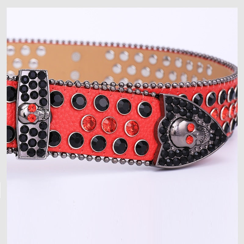 Fashionable And Popular Skull Rhinestone Belt Limorista