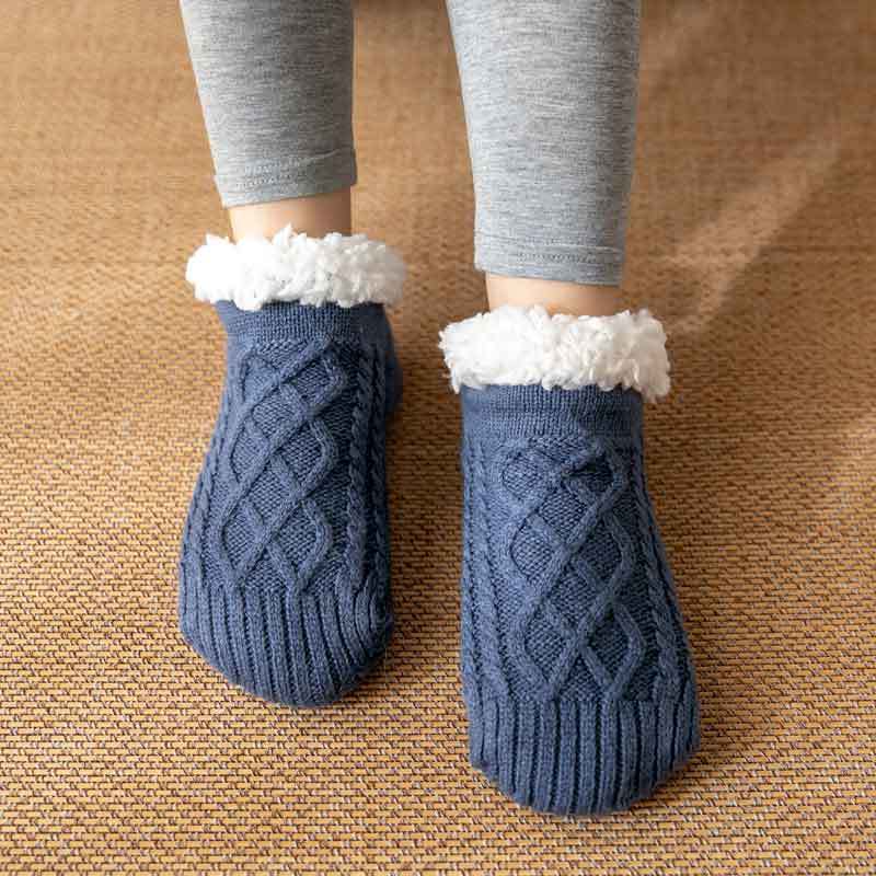 Winter Knitted Plush Floor Socks Home Warm Non-slip Carpet Socks Women Limorista