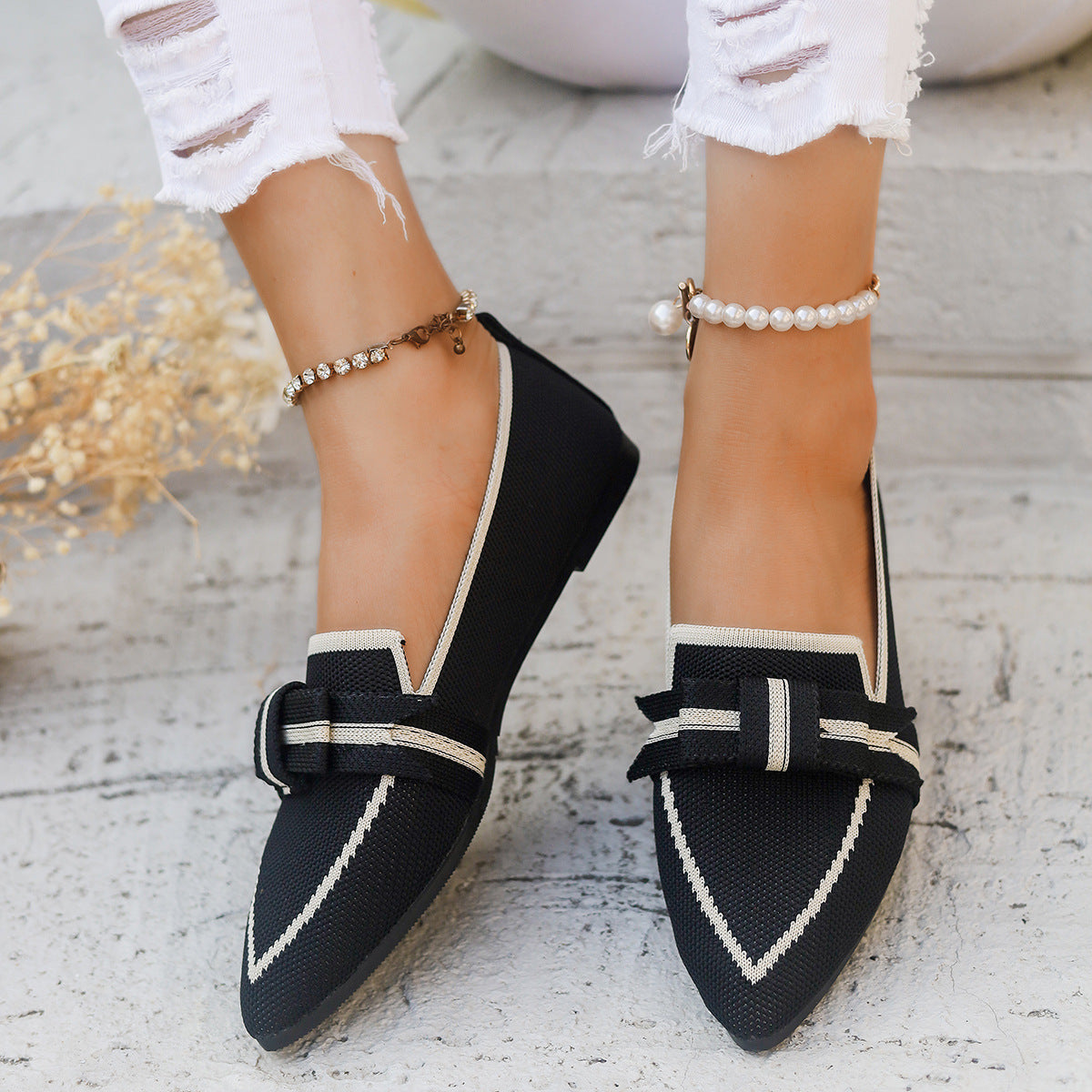 Casual And Comfortable Beautiful Bowknot Popular Element Shoes Limorista