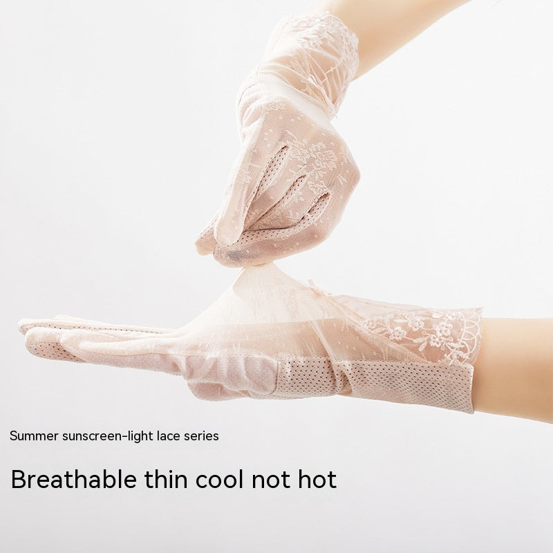Lightweight Breathable Lace Sun Protection Gloves Limorista