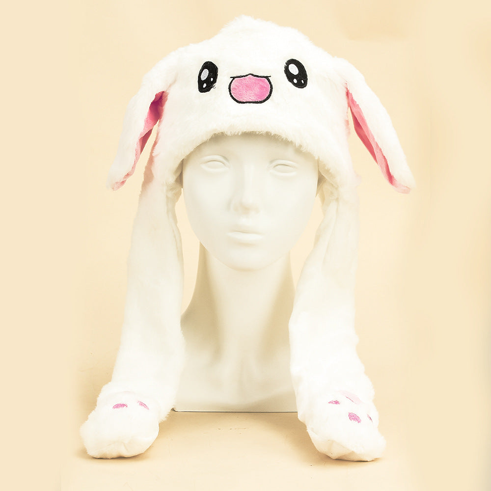 Autumn And Winter Cute Animal Plush Moving Ear Hat Limorista