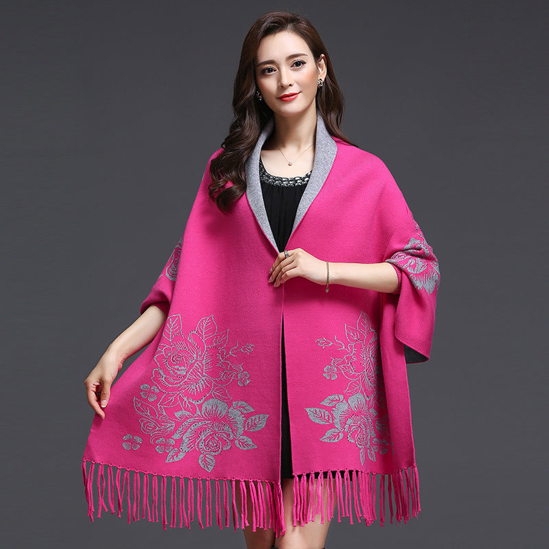 Mid-length Tassels Loose-fitting Knitted Cardigan Thickened Sweater Cashmere Outerwear Limorista