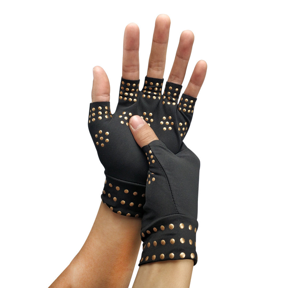 Health-Care Pressure Gloves Indoor Non-Slip Half-Finger Gloves Limorista