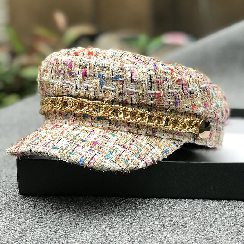 Ladies peaked cap octagonal cap fashion military cap Limorista