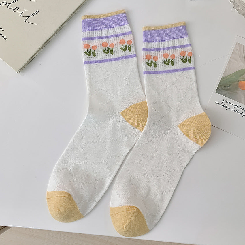 Flower Socks Women&