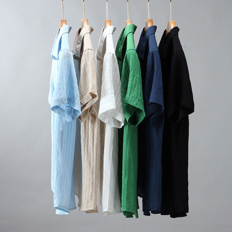 Men Sun-proof Shirt Loose Cotton Breathable Limorista