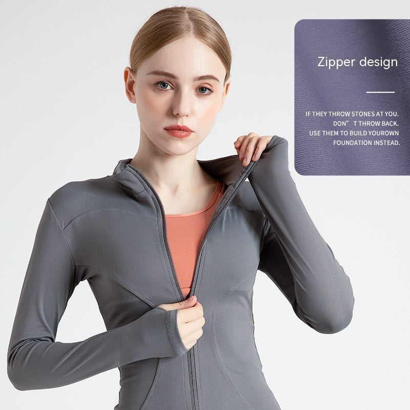 Outer Wear Long Sleeve Quick-drying Skinny Yoga Clothes Slim Fit Slimming Fitness Running Yoga Sports Jacket Limorista