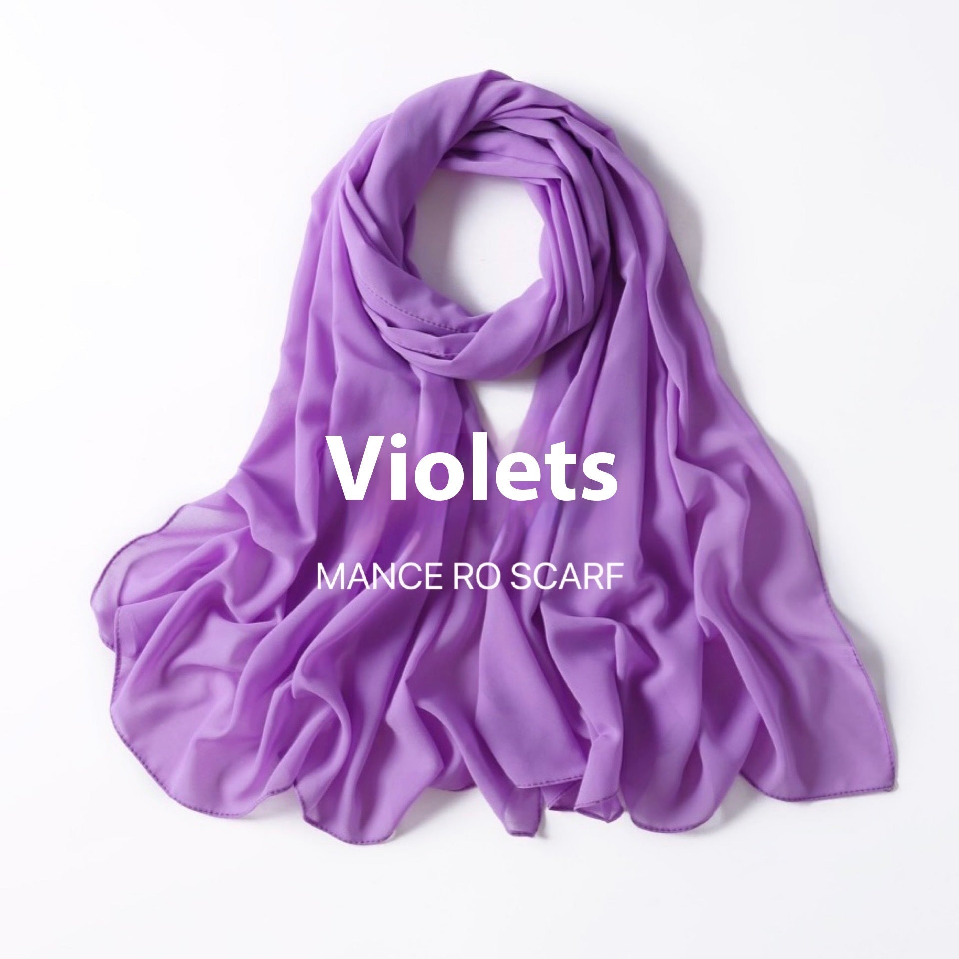 Pure Color Pearl Chiffon Scarf Headcloth Veil Chiffon Scarf Limorista