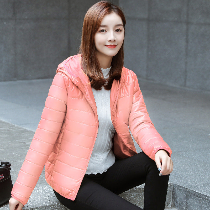 Slim-fit Preppy Style Hooded Lightweight Cotton-padded Jacket Winter Limorista
