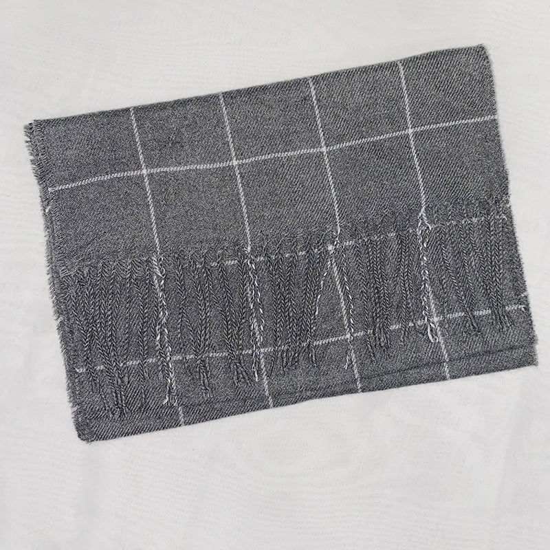 Autumn And Winter British Style Plaid Scarf Winter Limorista