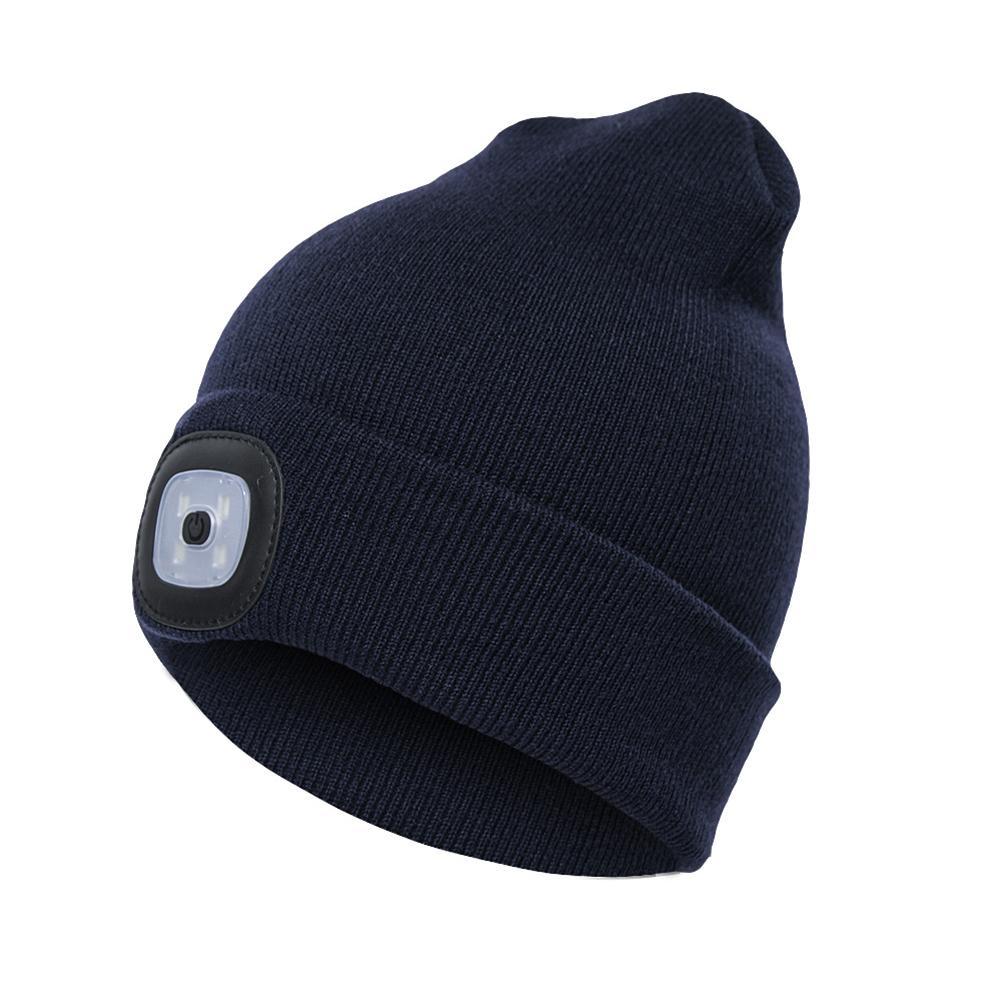LED Knit Hat Button Cell Type Knitted Hat With Light Glowing Limorista