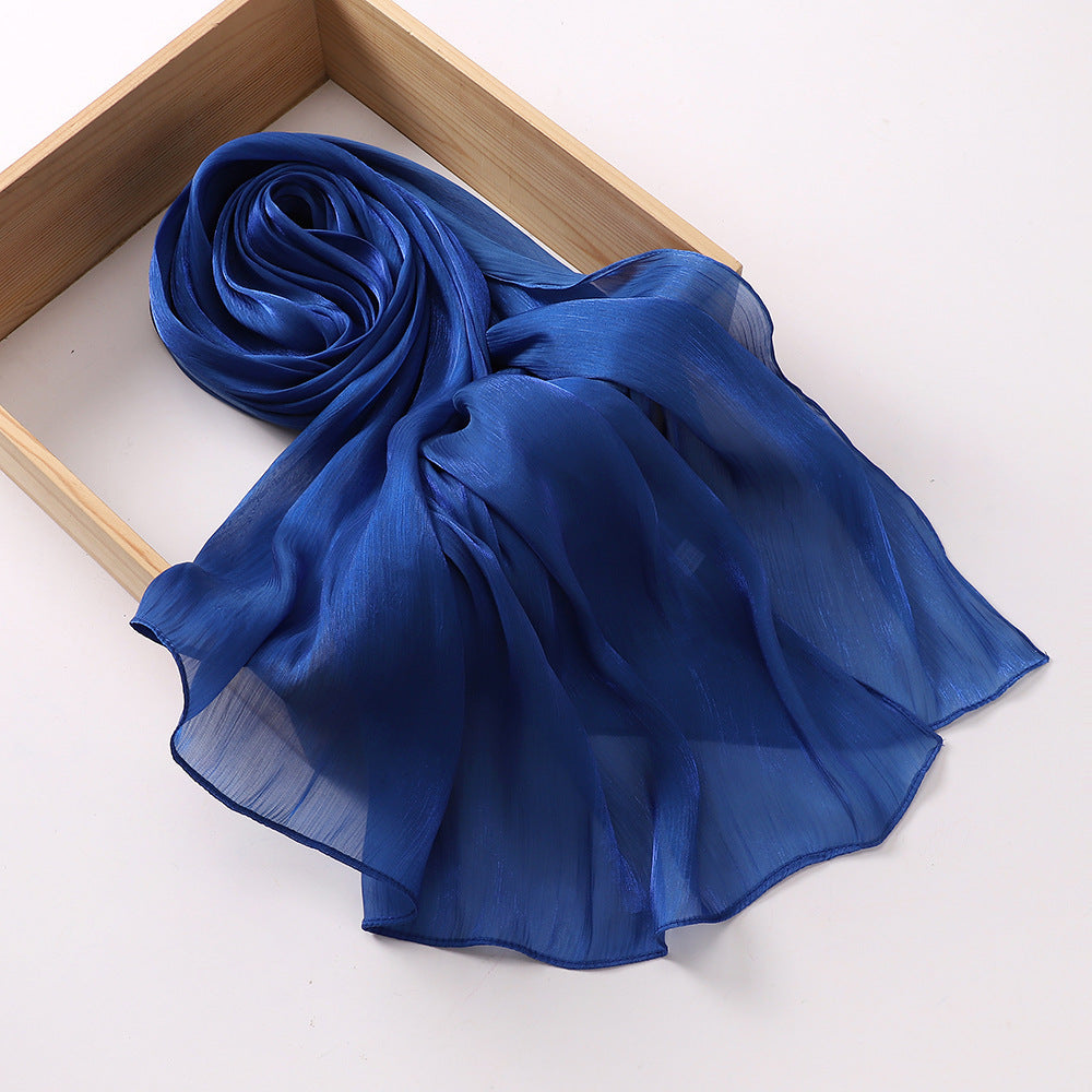 Breathable Cool Island Satin Smooth Silk Toe Scarf Limorista