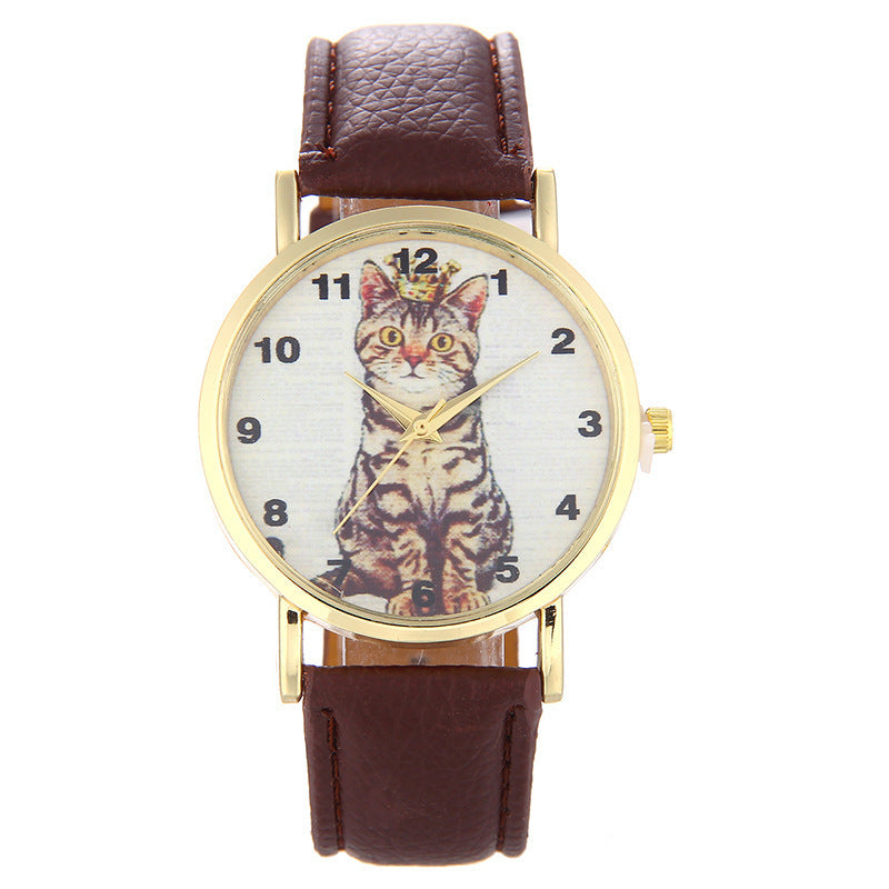 Squatting cute kitten pattern Watch Limorista