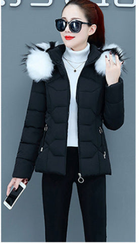 Female Short Cotton Coat Thickened Slim Fit Fashionable Jacket Limorista
