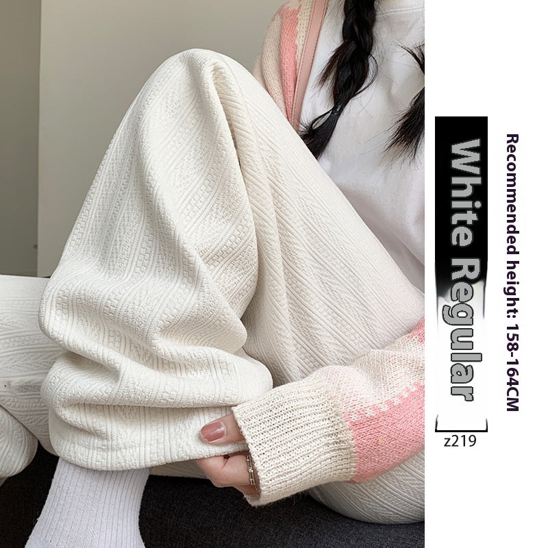 Velvet Thick Cotton Pants Outdoor Casual Wheat Narrow Version Limorista