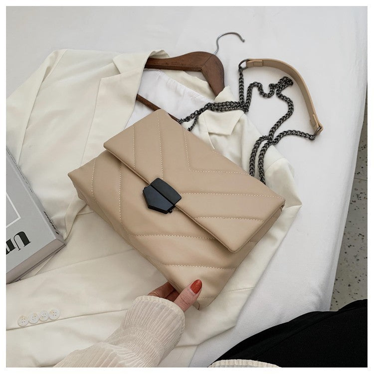 Embroidery Thread Small PU Leather Crossbody Bags for Women Trend Hand Bag Women&