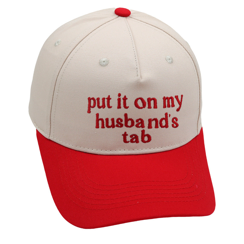 Put It On My Husbands Tab Trucker Embroidery Color Matching Baseball Cap Limorista