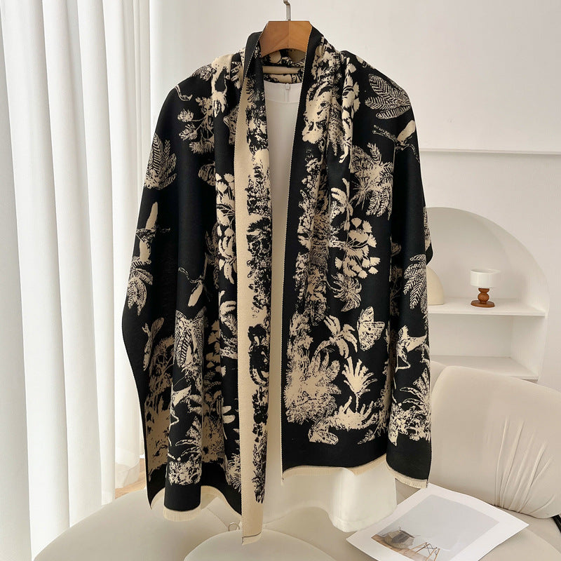 Retro High Sense Artificial Cashmere Scarf Limorista