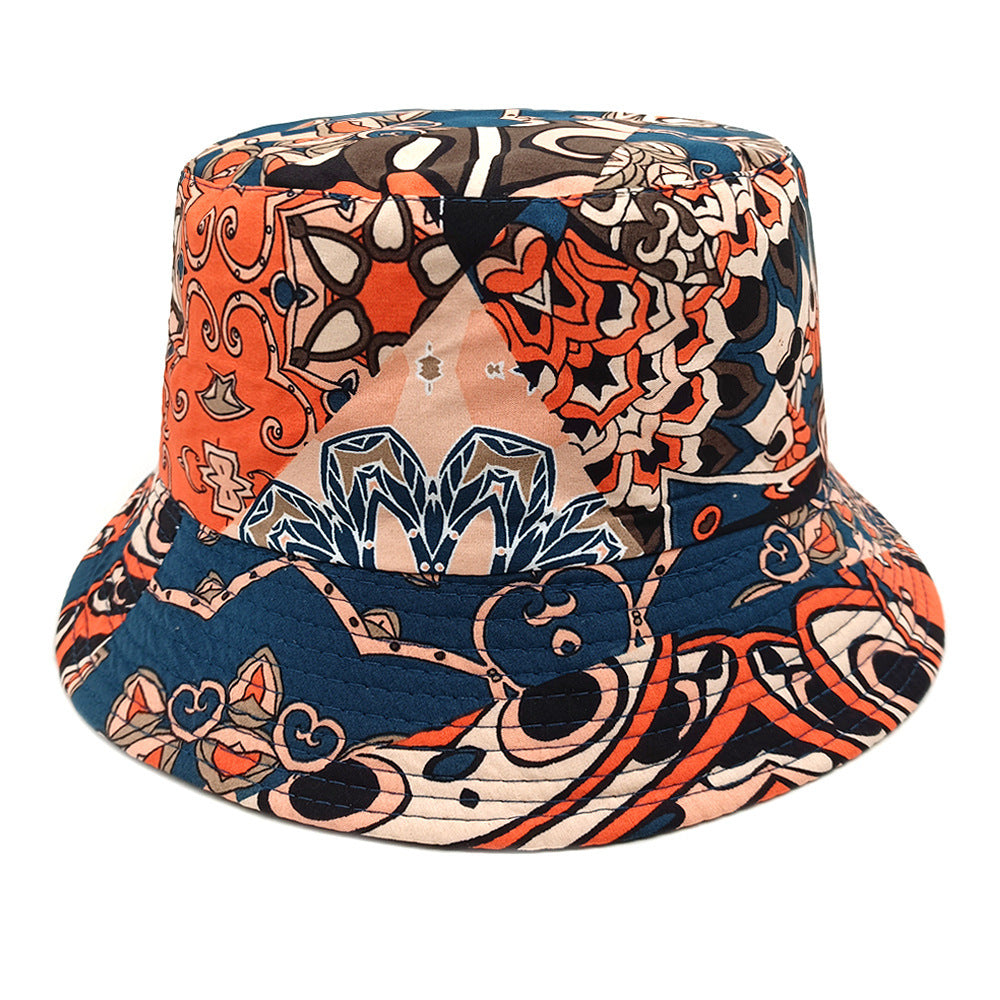 Geometric Bucket Hat Color Matching Printing Double-sided Wear Bucket Hat Limorista
