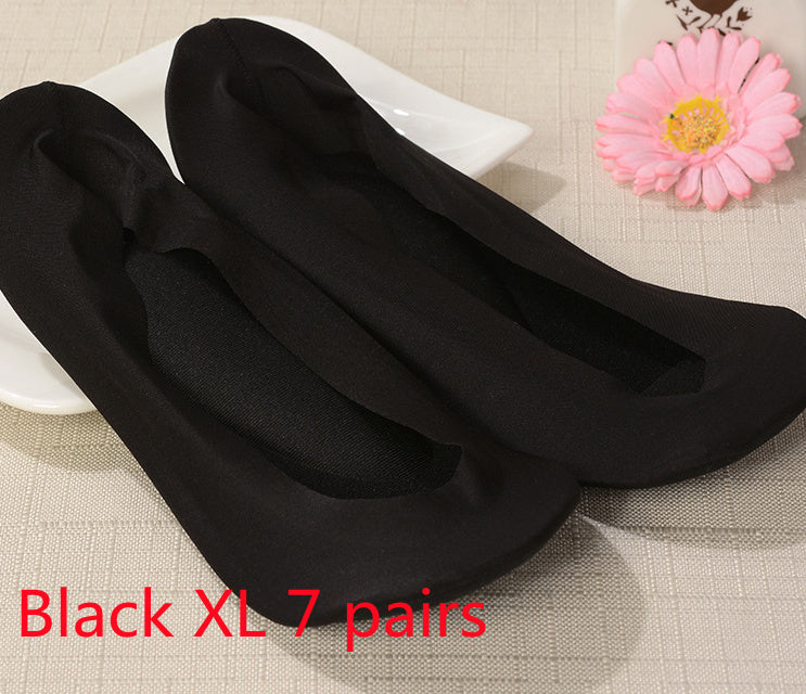 3D Arch Foot Massage Health Care Women Summer Socks Ice Silk Socks Shallow Mouth Silica Gel Invisible Slippers Feet Care Limorista