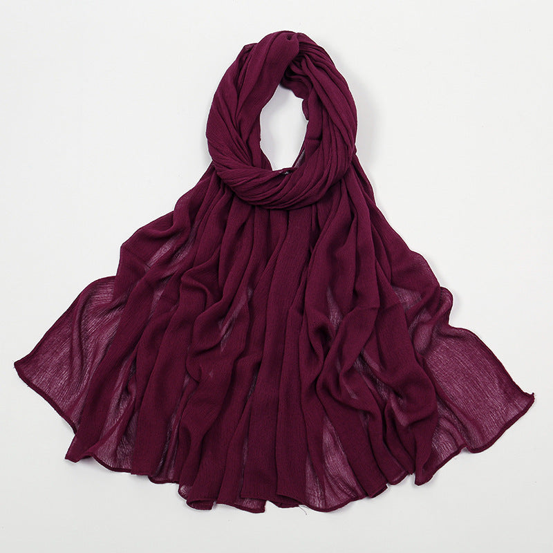 Curling Rayon Wrinkle Scarf Women&