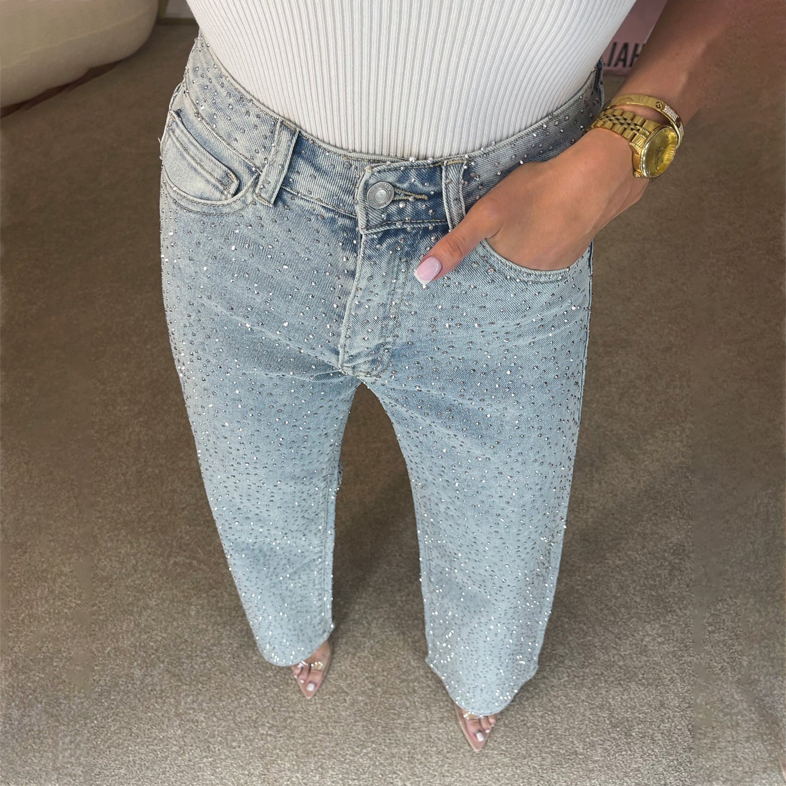 Summer High Waist All-matching Pants Women&