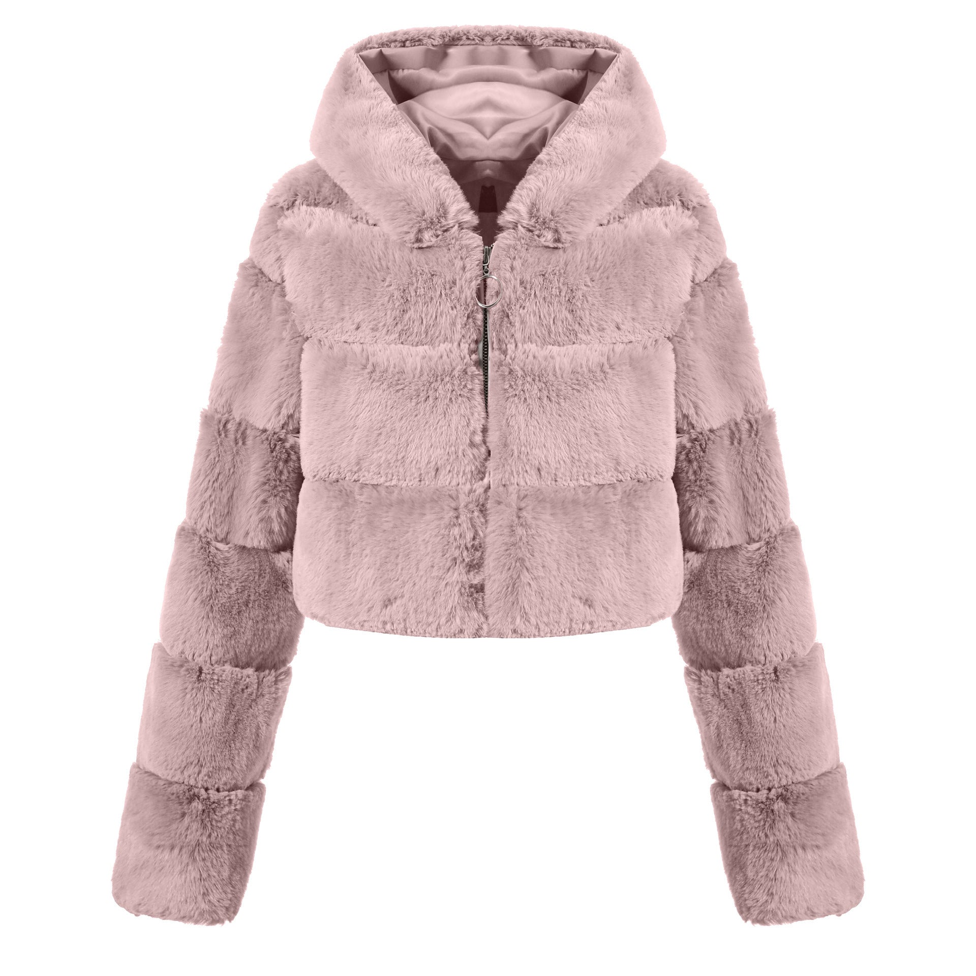 Solid Color Faux Fur Coat Jacket Fashion Limorista