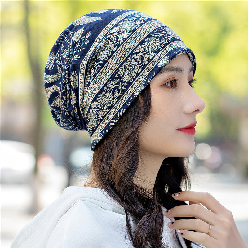 Head Ethnic Wind Series Korean Cashew Flower Bun Head Hat Limorista