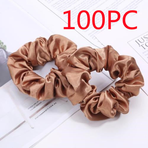 European And American Cloth Circle Head Rope Pure Color Headdress Hair Rope Limorista