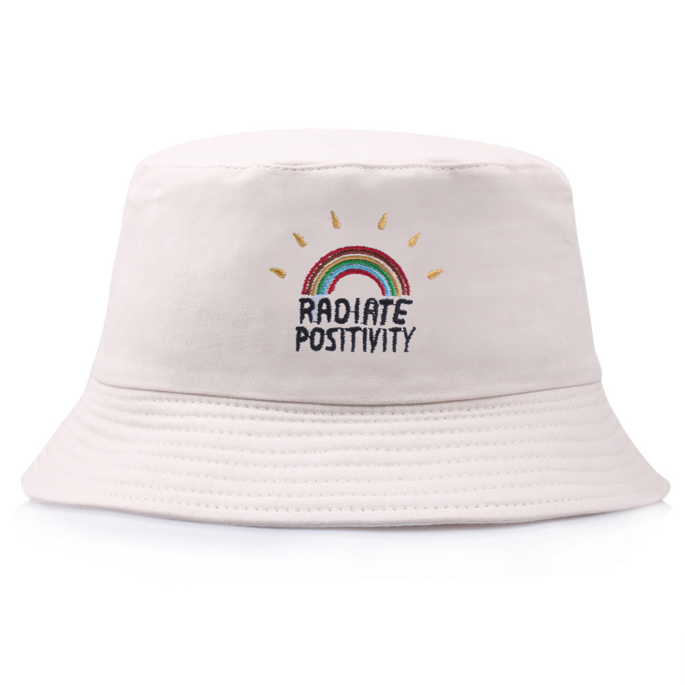 Fashion rainbow embroidered fisherman sun hat Limorista