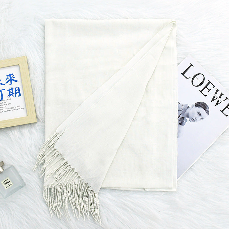 Annual Meeting Warm Cashmere Tassel Scarf Limorista