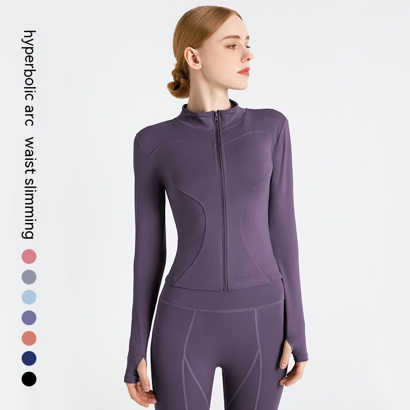 Outer Wear Long Sleeve Quick-drying Skinny Yoga Clothes Slim Fit Slimming Fitness Running Yoga Sports Jacket Limorista