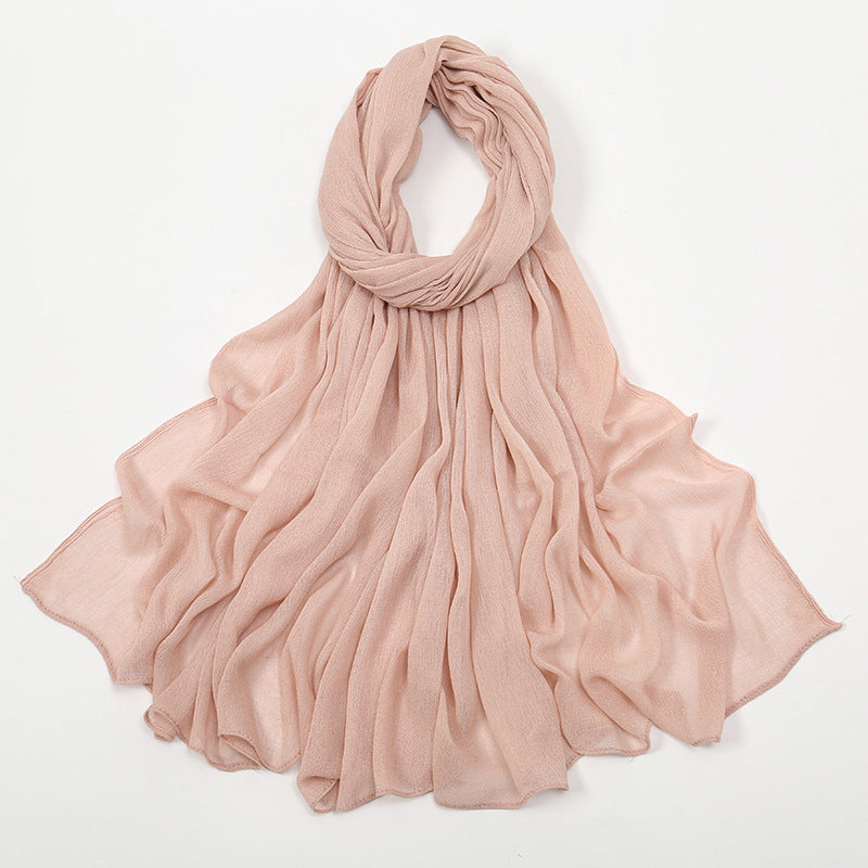 Curling Rayon Wrinkle Scarf Women&
