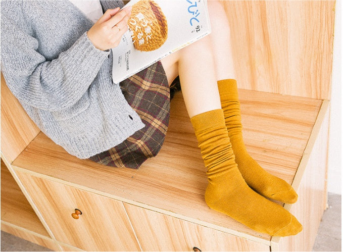 Japanese-style long pile knee socks Limorista