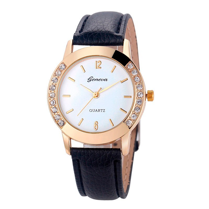 Bilateral Diamond Ladies Belt Casual Watch Geneva Women&