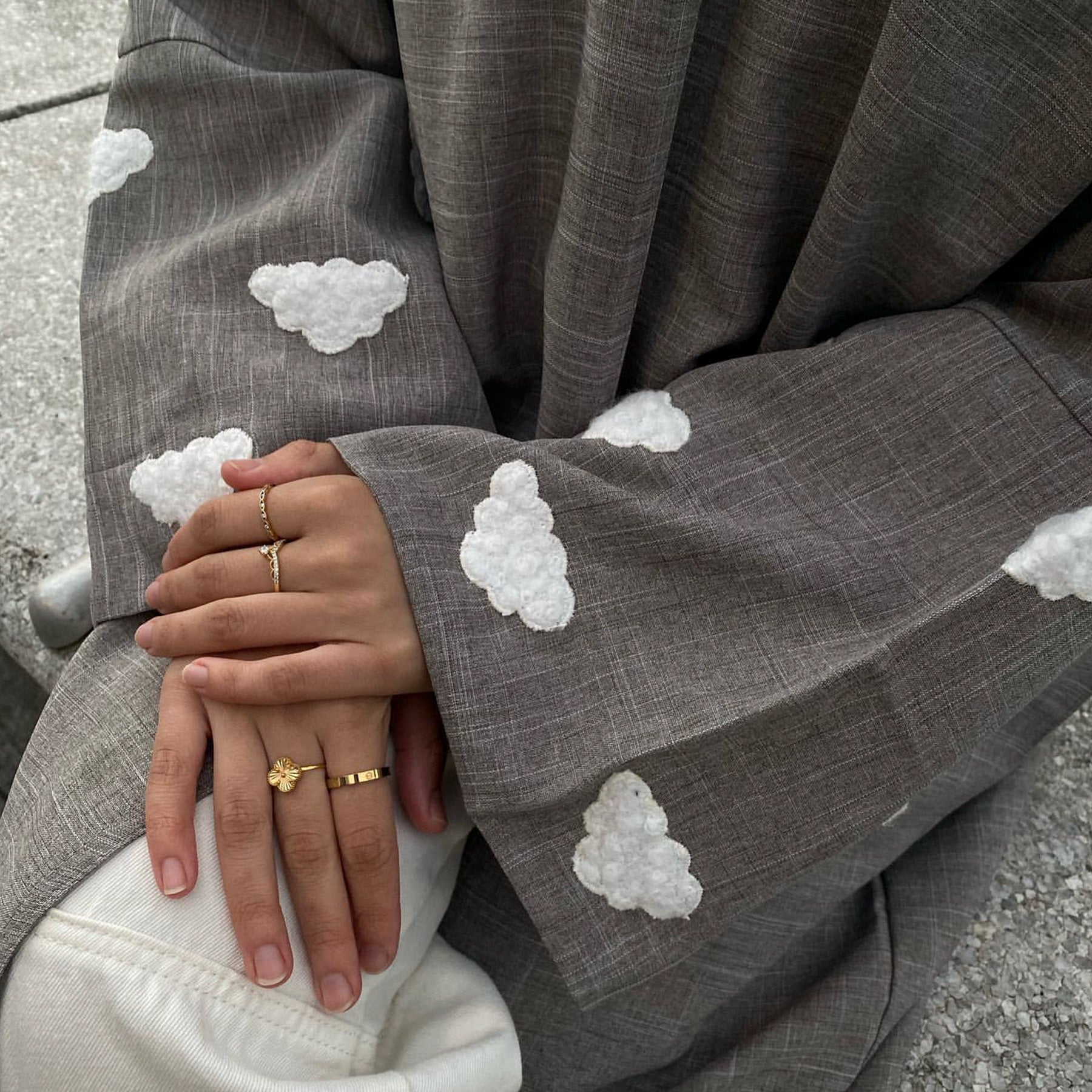 Fashion Cloud Embroidery DUBAI Turkish Elegant Cardigan Robe Limorista
