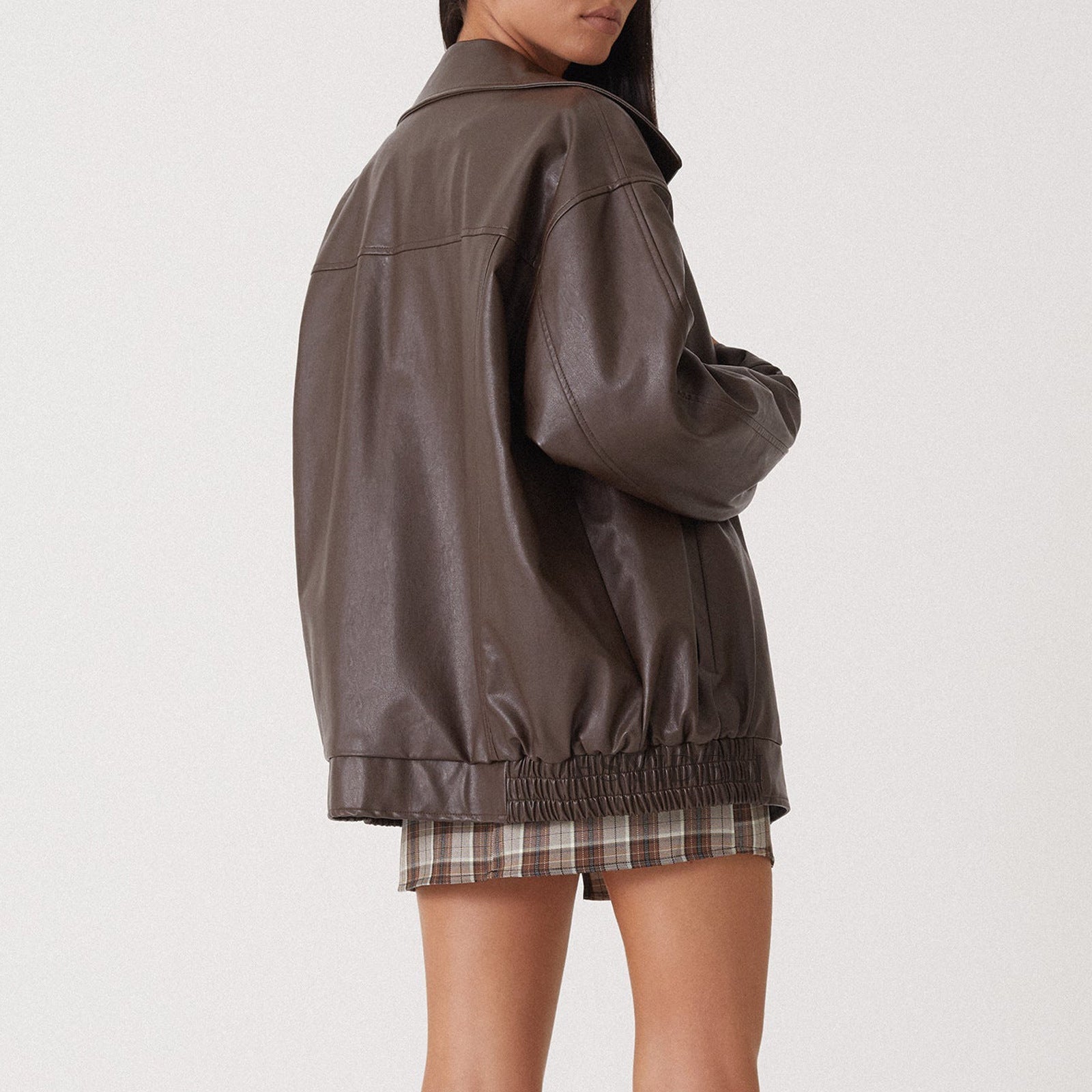 Leather Coat Women&