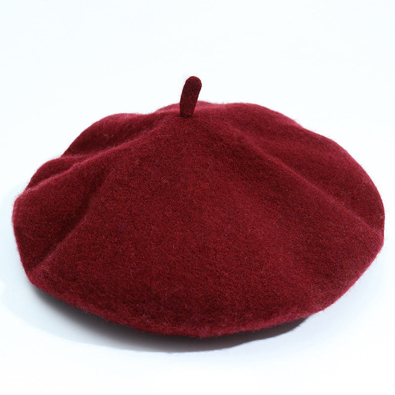Artistic Wool Candy Color Painter Cap Fashionable Warm Hat Limorista