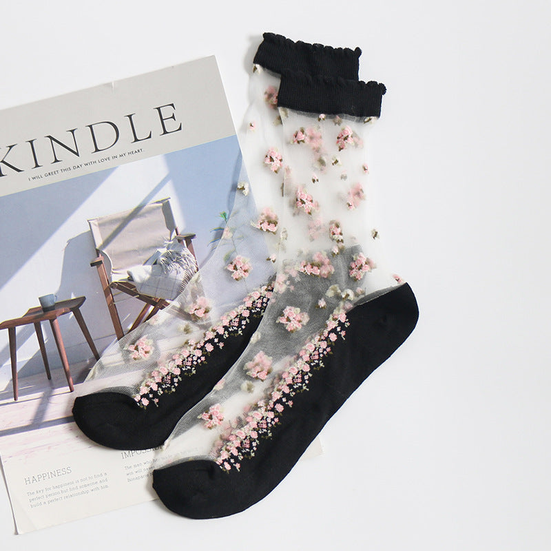 Jacquard crystal socks Limorista