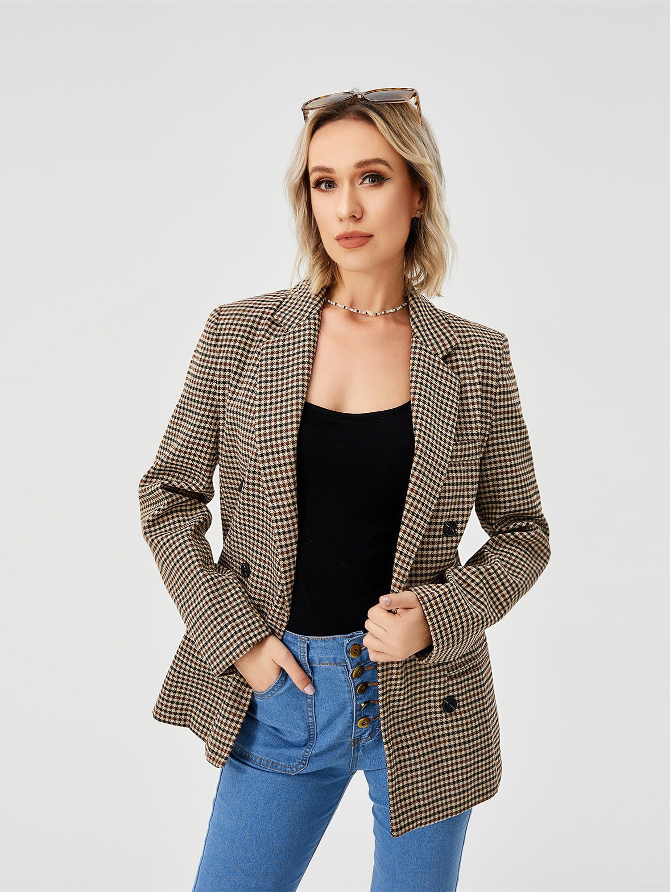 Womens Casual Blazer Jacket Long Sleeve Work 0ffice Blazer Lapel Jacket Limorista