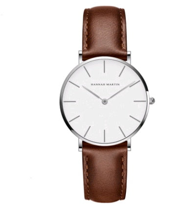 36mm ladies simple watch waterproof Korean white belt student watch Limorista