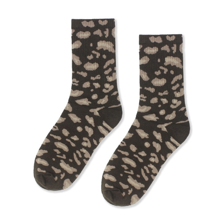 Leopard socks, female leopard, personality, tide, autumn and winter, Korean version, stockings Limorista